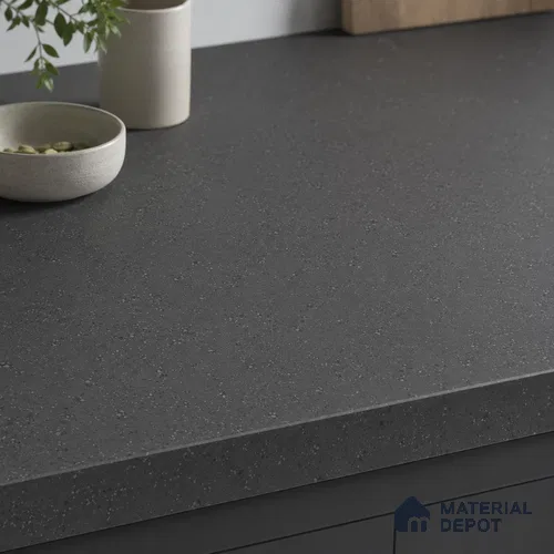 Terrazzo Kitchen Counter Top Slab TL 11509 B Mozeco Midnight 8 ft x 3 ft Full Body Digimatt Finish - 15 mm | Suitable for Table Top & Window Frame | Adhesive and Spacers Must be Used During Installation