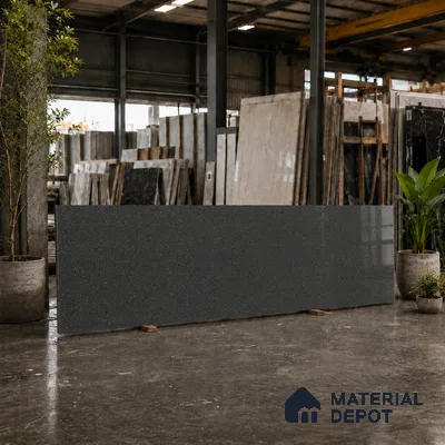 Terrazzo Kitchen Counter Top Slab TL 11509 Mozeco Midnight 8 ft x 3 ft Full Body Glossy Finish - 15 mm | Suitable for Table Top & Window Frame | Adhesive and Spacers Must be Used During Installation