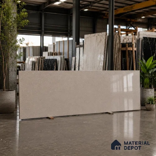 Terrazzo Kitchen Counter Top Slab TL 11512 Mozeco Moss 8 ft x 3 ft Full Body Glossy Finish - 15 mm | Suitable for Table Top & Window Frame | Adhesive and Spacers Must be Used During Installation