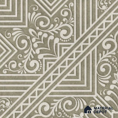 Moroccan Carpet Floor & Wall TL 11514 C Levels Forest Center 8 inc x 8 inc Anti Skid Vitrified Whitebody Digimatt Finish - 8 mm | Suitable for Living Room,Bedroom,Dining & Kitchen | Minimum 3 mm Spacer is Mandatory