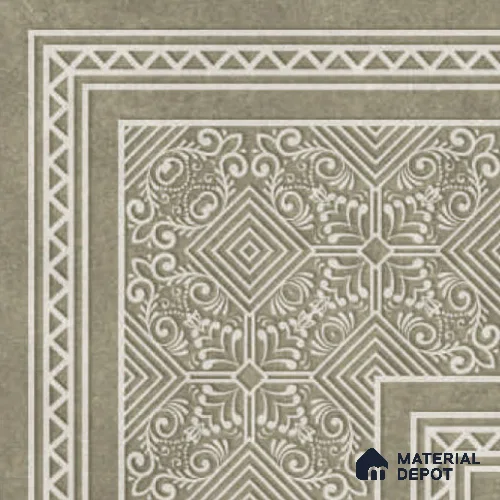 Moroccan Carpet Floor TL 11514 Levels Forest Corner 8 inc x 8 inc Anti Skid Vitrified Whitebody Digimatt Finish - 8 mm | Suitable for Living Room,Bedroom,Dining & Kitchen | Minimum 3 mm Spacer is Mandatory
