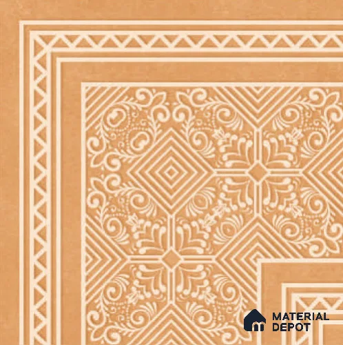 Moroccan Carpet Floor TL 11515 Levels Marigold Corner 8 inc x 8 inc Anti Skid Vitrified Whitebody Digimatt Finish - 8 mm | Suitable for Living Room,Bedroom,Dining & Kitchen | Minimum 3 mm Spacer is Mandatory