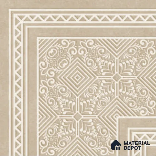 Moroccan Carpet Floor TL 11517 Levels Sand Corner 8 inc x 8 inc Anti Skid Vitrified Whitebody Digimatt Finish - 8 mm | Suitable for Living Room,Bedroom,Dining & Kitchen | Minimum 3 mm Spacer is Mandatory