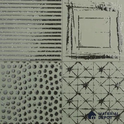 Subway Floor & Wall Tile TL 11521 Sanford Green Decor 8 inc x 8 inc Anti Skid Vitrified Whitebody Digimatt Finish - 8.5 mm | Suitable for Kitchen & Bathroom | Minimum 3 mm Spacer is Mandatory