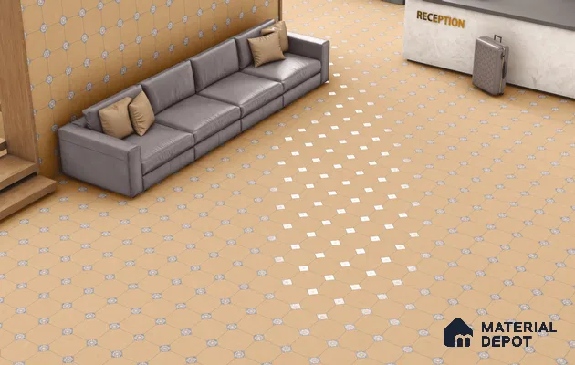 Subway Floor & Wall Tile TL 11526 E Retro Latte 8 inc x 8 inc Anti Skid Vitrified Whitebody Digimatt Finish - 8.5 mm | Suitable for Kitchen & Bathroom | Minimum 3 mm Spacer is Mandatory