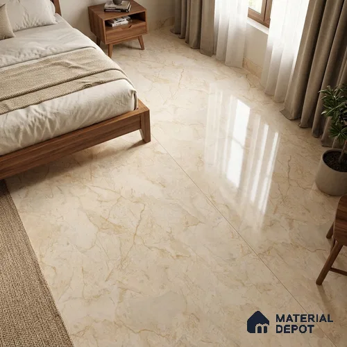 TL 11536 Almagro Beige Endless 6 ft x 4 ft Glossy Vitrified Tile - 15 mm | Adhesive and Spacers Must be Used During Installation