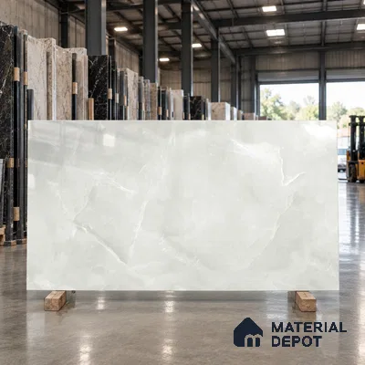 TL 11538 Onyx Gris Endless 6 ft x 4 ft Glossy Vitrified Tile - 15 mm | Adhesive and Spacers Must be Used During Installation