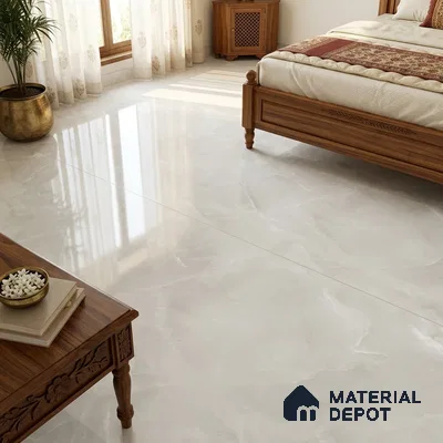 TL 11538 Onyx Gris Endless 6 ft x 4 ft Glossy Vitrified Tile - 15 mm | Adhesive and Spacers Must be Used During Installation