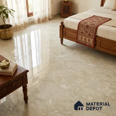 TL 11544 Victoria Verde Endless 6 ft x 4 ft Glossy Vitrified Tile - 15 mm | Adhesive and Spacers Must be Used During Installation