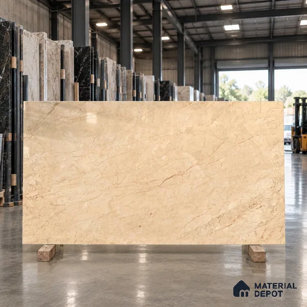 TL 11545 Denever Beige Endless 6 ft x 4 ft Glossy Vitrified Tile - 15 mm | Adhesive and Spacers Must be Used During Installation