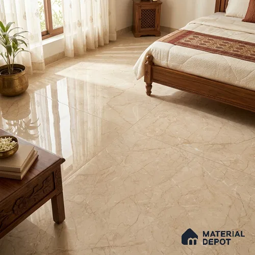 TL 11546 Montana Dune Endless 6 ft x 4 ft Glossy Vitrified Tile - 15 mm | Adhesive and Spacers Must be Used During Installation