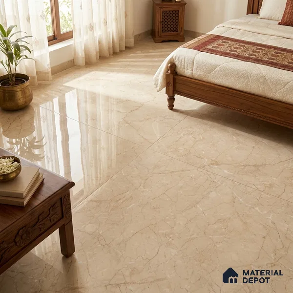 TL 11546 Montana Dune Endless 6 ft x 4 ft Glossy Vitrified Tile - 15 mm | Adhesive and Spacers Must be Used During Installation