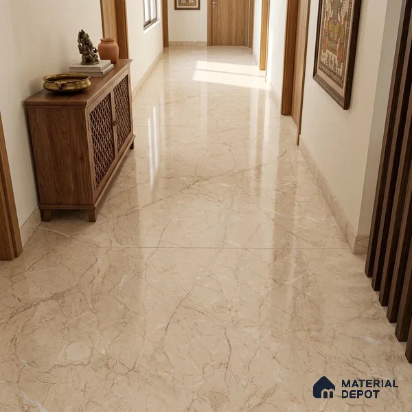 TL 11546 Montana Dune Endless 6 ft x 4 ft Glossy Vitrified Tile - 15 mm | Adhesive and Spacers Must be Used During Installation