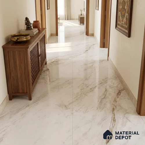 TL 11567 Endless Michel Angelo 6 ft x 4 ft Glossy Vitrified Tile - 10 mm | Adhesive and Spacers Must be Used During Installation