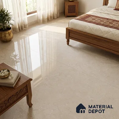 TL 11568 Perlato Royal 6 ft x 4 ft Glossy Vitrified Tile - 10 mm | Adhesive and Spacers Must be Used During Installation