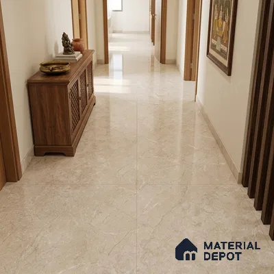 TL 11568 Perlato Royal 6 ft x 4 ft Glossy Vitrified Tile - 10 mm | Adhesive and Spacers Must be Used During Installation