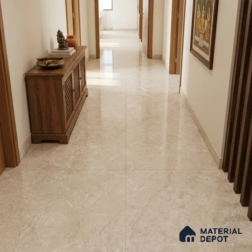 TL 11568 Perlato Royal 6 ft x 4 ft Glossy Vitrified Tile - 10 mm | Adhesive and Spacers Must be Used During Installation