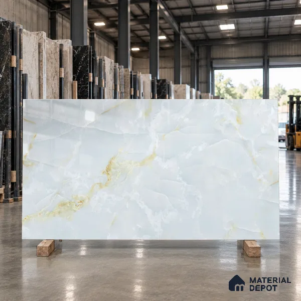 TL 11569 Endless Caramel Snow 6 ft x 4 ft Glossy Vitrified Tile - 10 mm | Adhesive and Spacers Must be Used During Installation