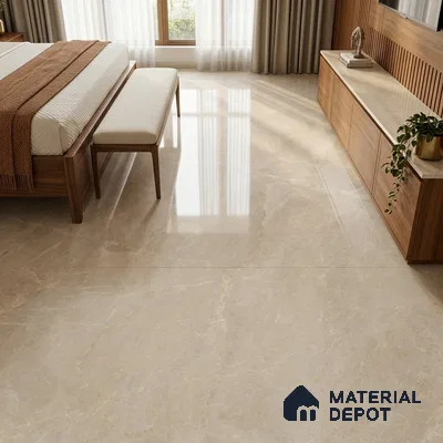 TL 11571 Victorian Light 6 ft x 4 ft Glossy Vitrified Tile - 10 mm | Adhesive and Spacers Must be Used During Installation