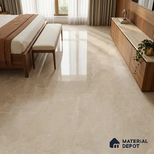 TL 11571 Victorian Light 6 ft x 4 ft Glossy Vitrified Tile - 10 mm | Adhesive and Spacers Must be Used During Installation