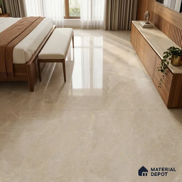 TL 11571 Victorian Light 6 ft x 4 ft Glossy Vitrified Tile - 10 mm | Adhesive and Spacers Must be Used During Installation