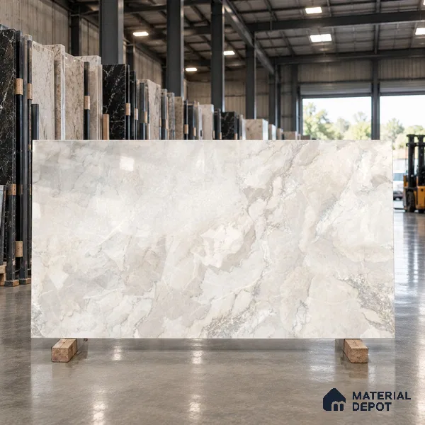 TL 11572 Endless Limer Grey 6 ft x 4 ft Glossy Vitrified Tile - 10 mm | Adhesive and Spacers Must be Used During Installation