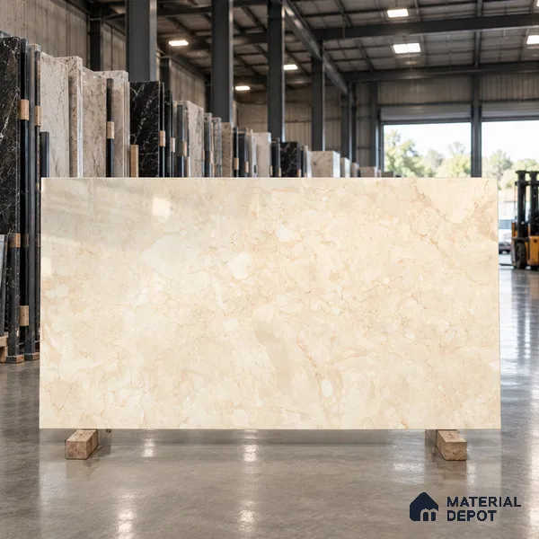 TL 11574 Sofita Beige 6 ft x 4 ft Glossy Vitrified Tile - 10 mm | Adhesive and Spacers Must be Used During Installation