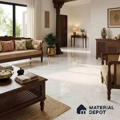 TL 11575 Endless Caramel Pearl 6 ft x 4 ft Glossy Vitrified Tile - 10 mm | Adhesive and Spacers Must be Used During Installation