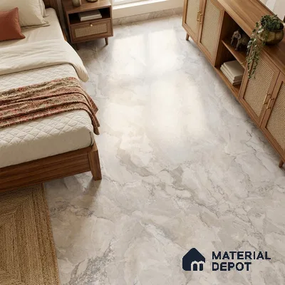 Marble Endless Wall & Floor Tile TL 11576 Grey 6 ft x 4 ft Matte Carving Finish Vitrified Tile - 10 mm | Suitable For Living Room, Bedroom, Dining Area, Kitchen | Adhesive and Spacers Must be Used During Installation