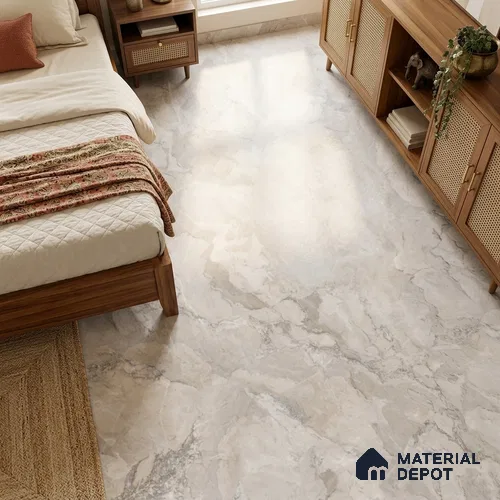 TL 11576 Endless Limer Grey 6 ft x 4 ft Carving Matte Finish Vitrified Tile - 10 mm | Adhesive and Spacers Must be Used During Installation
