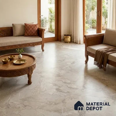 Marble Endless Wall & Floor Tile TL 11576 Grey 6 ft x 4 ft Matte Carving Finish Vitrified Tile - 10 mm | Suitable For Living Room, Bedroom, Dining Area, Kitchen | Adhesive and Spacers Must be Used During Installation