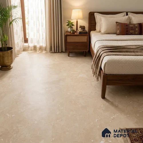 TL 11577 Sofita Beige 6 ft x 4 ft Carving Matte Finish Vitrified Tile - 10 mm | Adhesive and Spacers Must be Used During Installation