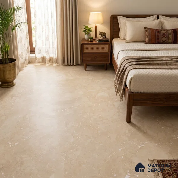 TL 11577 Sofita Beige 6 ft x 4 ft Carving Matte Finish Vitrified Tile - 10 mm | Adhesive and Spacers Must be Used During Installation