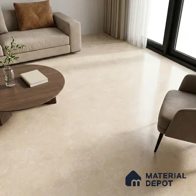 TL 11577 Sofita Beige 6 ft x 4 ft Carving Matte Finish Vitrified Tile - 10 mm | Adhesive and Spacers Must be Used During Installation