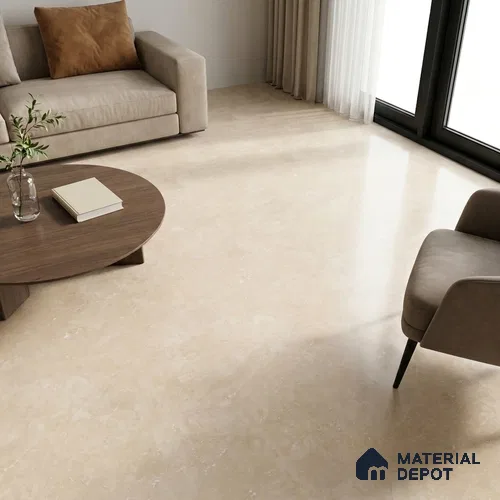 TL 11577 Sofita Beige 6 ft x 4 ft Carving Matte Finish Vitrified Tile - 10 mm | Adhesive and Spacers Must be Used During Installation