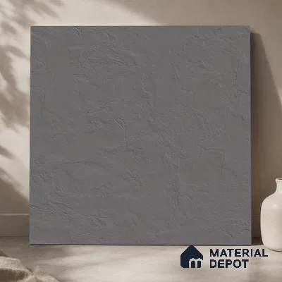 Plain Wall & Floor Tile TL 11640 B Slate Fjord | 2 ft x 2 ft Punch Matte Finish Full Body Vitrified Tile - 9 mm | Suitable For Bathroom, Balcony, Courtyard