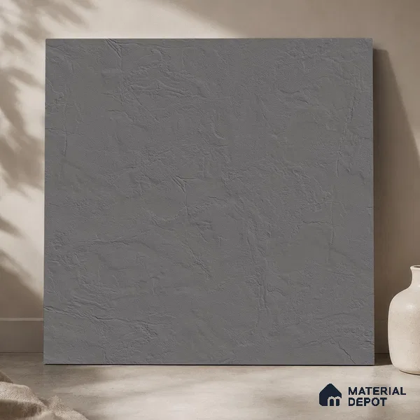 Plain Wall & Floor Tile TL 11640 B Slate Fjord | 2 ft x 2 ft Punch Matte Finish Full Body Vitrified Tile - 9 mm | Suitable For Bathroom, Balcony, Courtyard