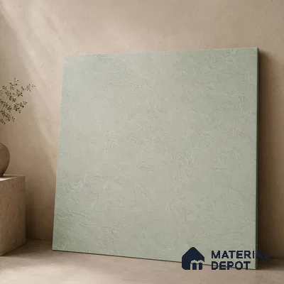 Plain Wall & Floor Tile TL 11641 Verdant Quarry | 2 ft x 2 ft Punch Matte Finish Full Body Vitrified Tile - 9 mm | Suitable For Bathroom, Balcony, Courtyard