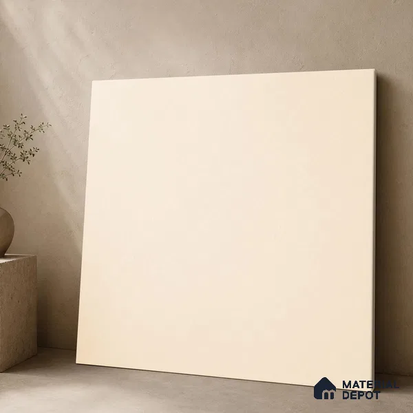Plain Wall & Floor Tile TL 11642 Alba Canvas | 2 ft x 2 ft Matte Finish Full Body Vitrified Tile - 9 mm | Suitable For Bathroom, Balcony, Courtyard