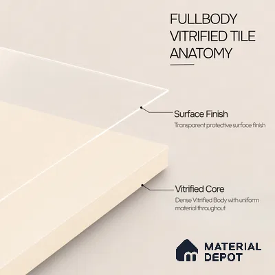 Plain Wall & Floor Tile TL 11642 Alba Canvas | 2 ft x 2 ft Matte Finish Full Body Vitrified Tile - 9 mm | Suitable For Bathroom, Balcony, Courtyard