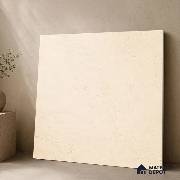 Plain Wall & Floor Tile TL 11642 B Sahara Plaster | 2 ft x 2 ft Punch Matte Finish Full Body Vitrified Tile - 9 mm | Suitable For Bathroom, Balcony, Courtyard