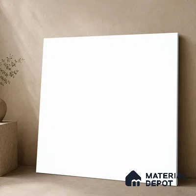Plain Wall & Floor Tile TL 11643 Alba Veil | 2 ft x 2 ft Matte Finish Full Body Vitrified Tile - 9 mm | Suitable For Bathroom, Balcony, Courtyard