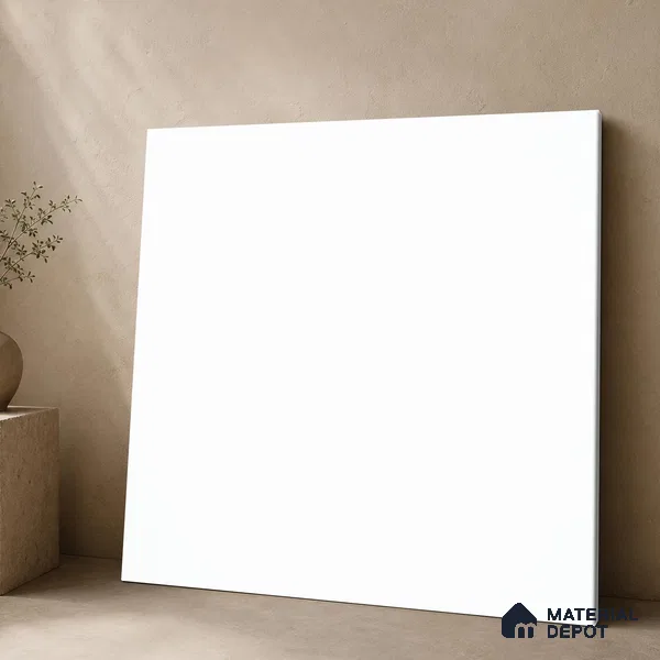 Plain Wall & Floor Tile TL 11643 Alba Veil | 2 ft x 2 ft Matte Finish Full Body Vitrified Tile - 9 mm | Suitable For Bathroom, Balcony, Courtyard