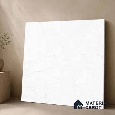 Plain Wall & Floor Tile TL 11643 B Frosted Plaster | 2 ft x 2 ft Punch Matte Finish Full Body Vitrified Tile - 9 mm | Suitable For Bathroom, Balcony, Courtyard