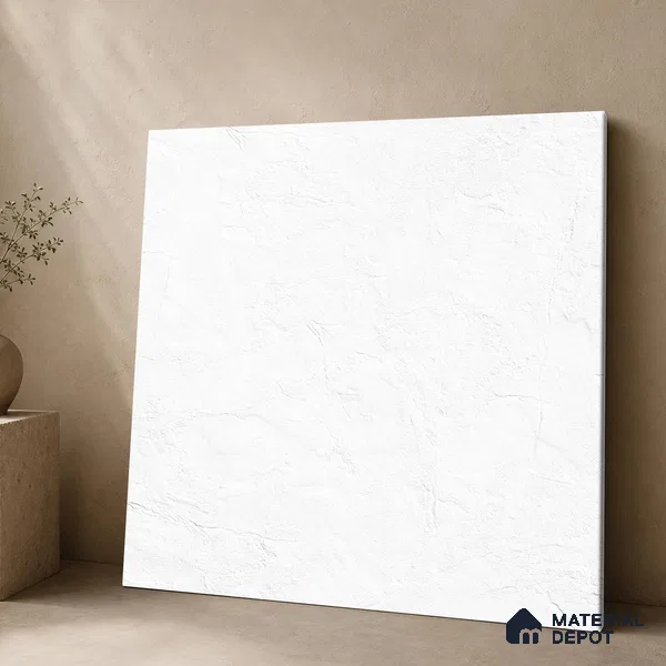 Plain Wall & Floor Tile TL 11643 B Frosted Plaster | 2 ft x 2 ft Punch Matte Finish Full Body Vitrified Tile - 9 mm | Suitable For Bathroom, Balcony, Courtyard