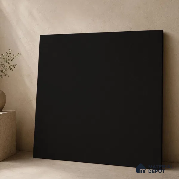 Plain Wall & Floor Tile TL 11644 Obsidian Shadow | 2 ft x 2 ft Matte Finish Full Body Vitrified Tile - 9 mm | Suitable For Bathroom, Balcony, Courtyard