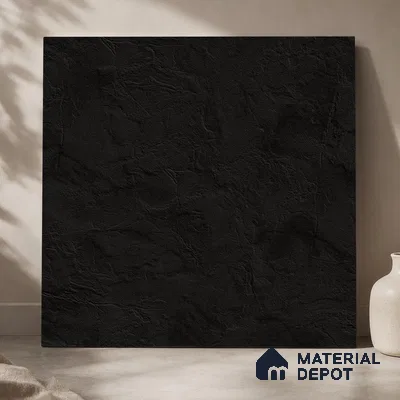 Plain Wall & Floor Tile TL 11644 B Obsidian Ridge | 2 ft x 2 ft Punch Matte Finish Full Body Vitrified Tile - 9 mm | Suitable For Bathroom, Balcony, Courtyard