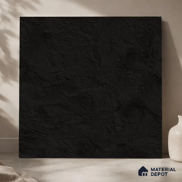 Plain Wall & Floor Tile TL 11644 B Obsidian Ridge | 2 ft x 2 ft Punch Matte Finish Full Body Vitrified Tile - 9 mm | Suitable For Bathroom, Balcony, Courtyard