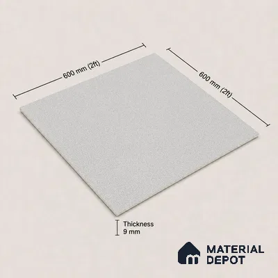 Terrazzo Salt & Paper Tile TL 11645 Sierra Frost | 2 ft x 2 ft Matte Finish Full Body Vitrified Wall & Floor Tile - 9 mm | Suitable For Bathroom, Balcony, Courtyard