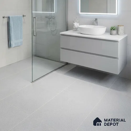 Terrazzo Salt & Paper Tile TL 11645 Sierra Frost | 2 ft x 2 ft Matte Finish Full Body Vitrified Wall & Floor Tile - 9 mm | Suitable For Bathroom, Balcony, Courtyard